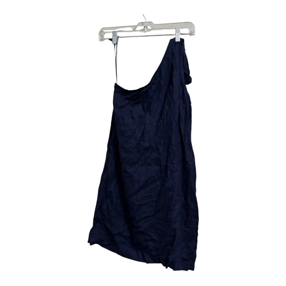 New J.Crew linen shift mini dress one shoulder size SM - Picture 4 of 7